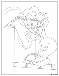 Casper and Ghostly Trio Coloring Page