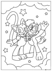 CatNap and DogDay embrace under stars 1