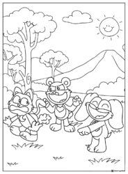 CatNap and friends in a sunny outdoor scene 1