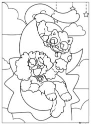 Catnap and Dogday on moon and sun Coloring Sheet 1