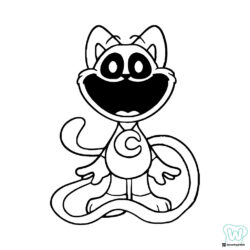 Catnap with wide open mouth and happy expression Coloring Page 1