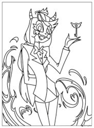 Charlie Morningstar Coloring Page with Key