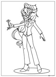 Charlie Morningstar Holding Key Coloring Page