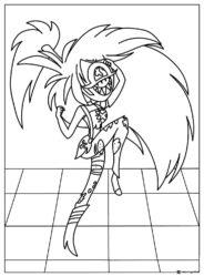 Cherri Bomb Dancing Coloring Sheet