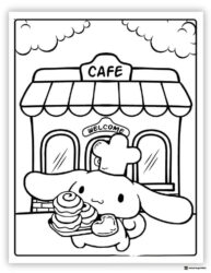 Cinnamoroll Chef Coloring Page at Cafe