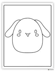Cinnamoroll Coloring Sheet Simple Face with Ears