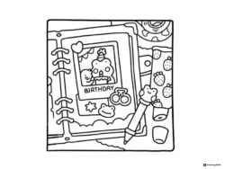 Coco Wyo Coloring Page Birthday planner with a pen