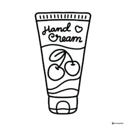 Coco Wyo Coloring Page Cherry hand cream tube