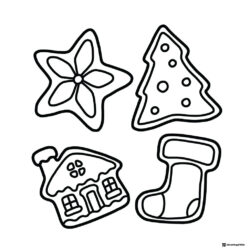Coco Wyo Coloring Page Christmas cookies