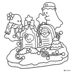 Coco Wyo Coloring Page Ghosts at graves