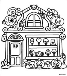 Coco Wyo Coloring Page Halloween candy shop