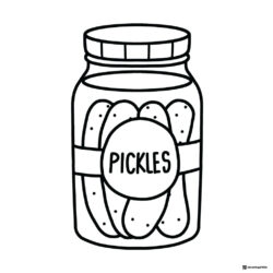 Coco Wyo Coloring Page Jar of pickles