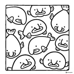 Coco Wyo Coloring Page Many blobfish