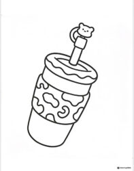 Coco Wyo Coloring Page Milk carton travel mug