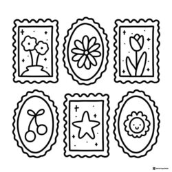 Coco Wyo Coloring Page Six framed pictures
