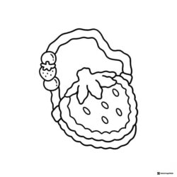 Coco Wyo Coloring Page Strawberry shaped bag