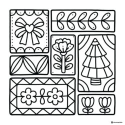 Coco Wyo Coloring Sheet Abstract patterns with bow