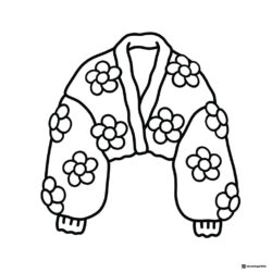 Coco Wyo Coloring Sheet Floral print jacket