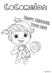 Cocomelon Yoyo Day coloring page