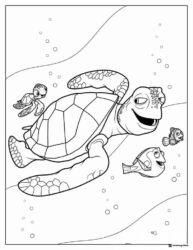 Crush Squirt Dory and Nemo Coloring Page