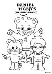 Daniel Tiger and friends coloring page
