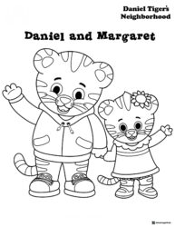 Daniel and Margaret Coloring Page with title