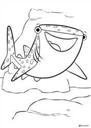 Destiny the whale shark coloring page