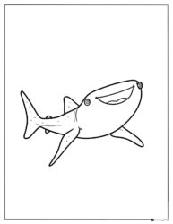 Destiny the whale shark coloring sheet