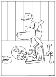 Dog Man on Chiefs head coloring page
