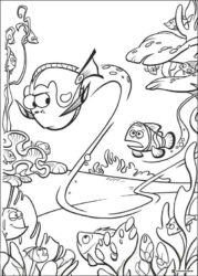 Dory Marlin and friends coloring page