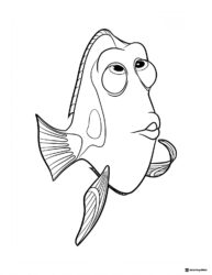 Dory the Blue Tang Coloring Sheet