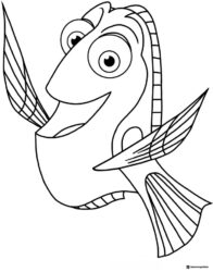 Dorys big happy face coloring page