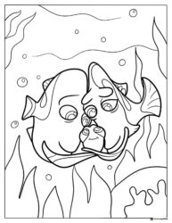 Dorys family underwater coloring page