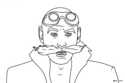 Dr. Robotnik with Goggles Coloring Page