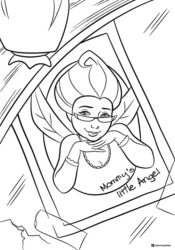 Fairy Godmother Photo Coloring Page