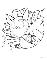 Feral CatNap with lightning and clouds 1