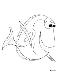 Finding Nemo Dory Fish Coloring Page