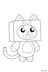 Foxy Lankybox Coloring Page full body standing