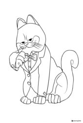 Garfield in Tuxedo Coloring Page