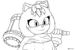Girl Character with Hammer Coloring Page