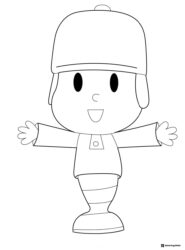 Goby Bubble Guppy smiling coloring page 1