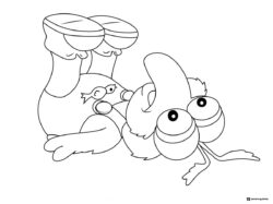 Gonzo and Camilla Coloring Page laying down