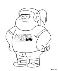 Grenda Coloring Page in Sevral Timez Shirt