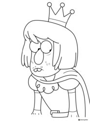 Grenda Coloring Page with a crown