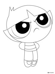 Grumpy Powerpuff Girl Coloring Page