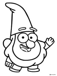 Grunkle Stan Coloring Page waving