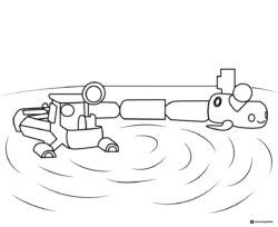 Gup K from Octonauts coloring page