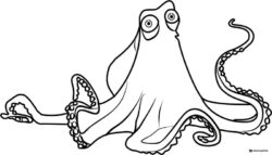 Hank the octopus coloring sheet