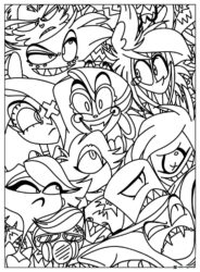 Hazbin Hotel Characters Collage Coloring Page