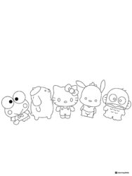 Hello Kitty and friends standing together